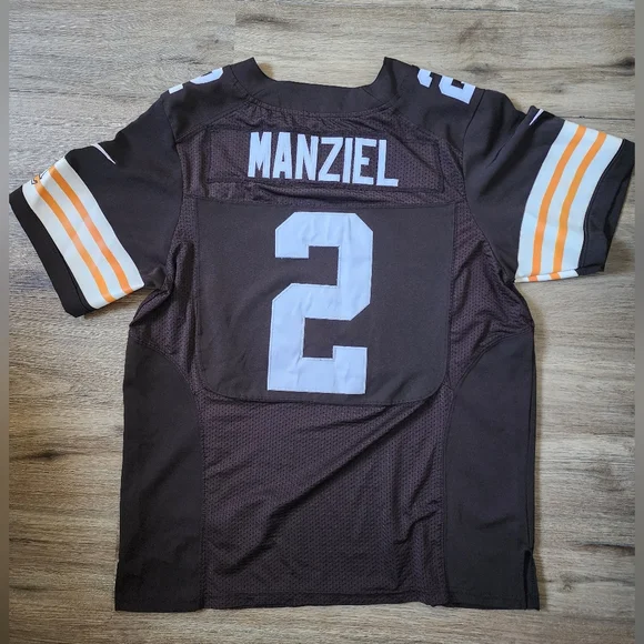 Cleveland Browns NIke On Field NfL Jersey Sz 48 Brown #2 Manziel Sewn Stitched - Picture 9 of 14